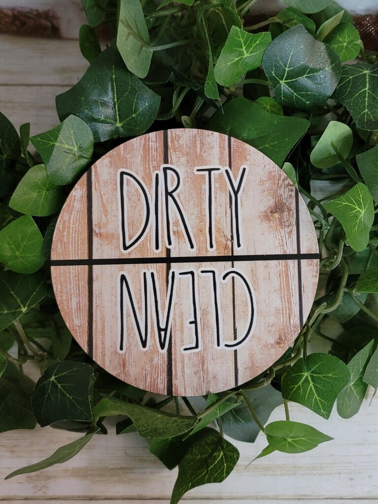 Clean/Dirty dishwasher magnet aged Barn wood
