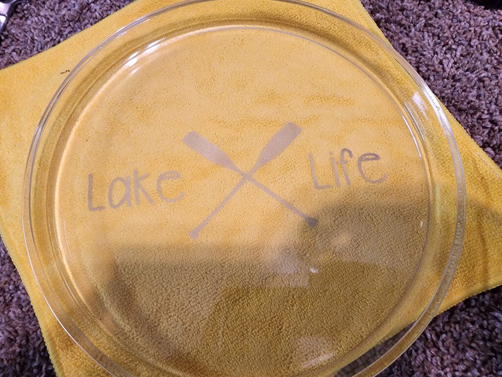 Clear Glass Lake Life Platter