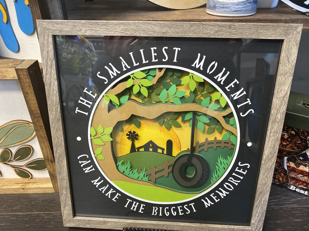 Shadowbox, Tire Swing, Size: 12x12