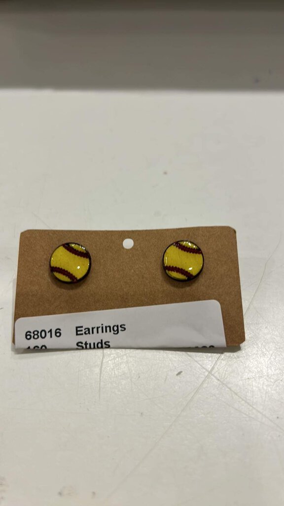Epoxy Softball Earring