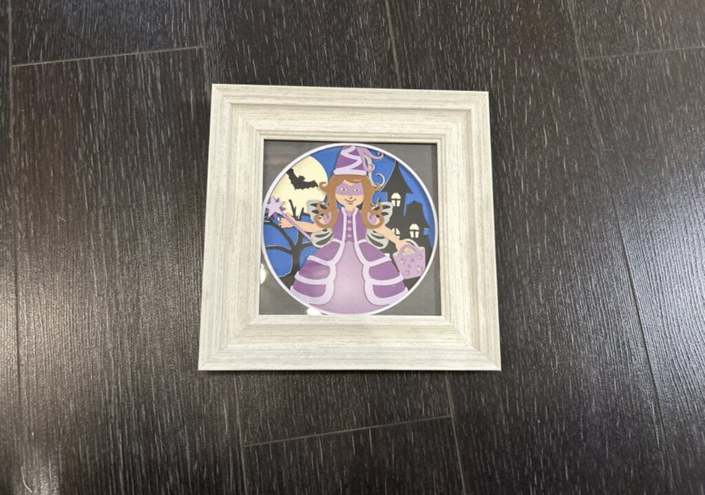 Fairy, White shadowbox , Size: 5x5
