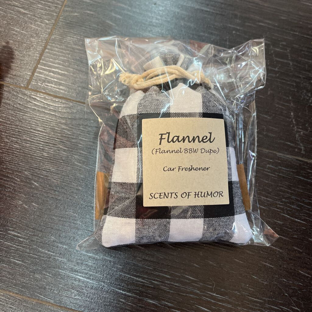 Car Freshener Flannel R/B Checked Pouch