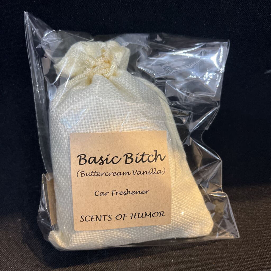 Basic Bitch Car Freshener Tan Pouch