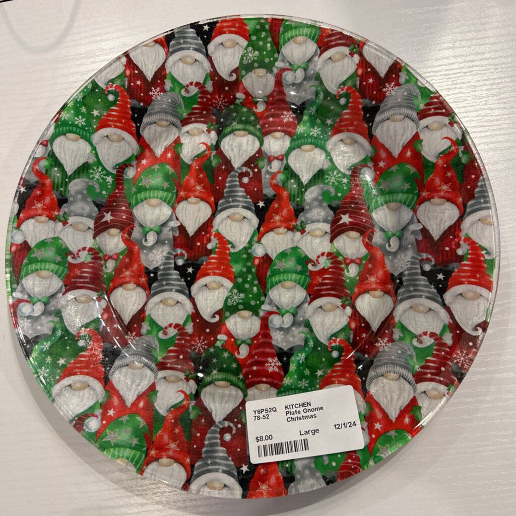 Plate Gnome Christmas