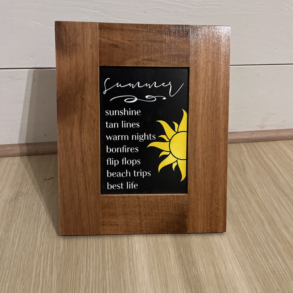 Summer Checklist Sign | Summer Sun | Summer Decor | Best Things About Summer | Beaches | Flip Flops | Sunshine