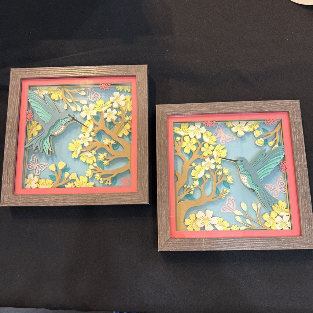 Shadowbox Hummingbird Set Of 2