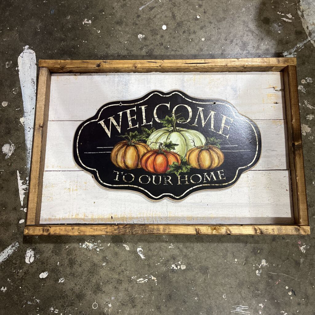 Welcome To Our Home (black, plaque)