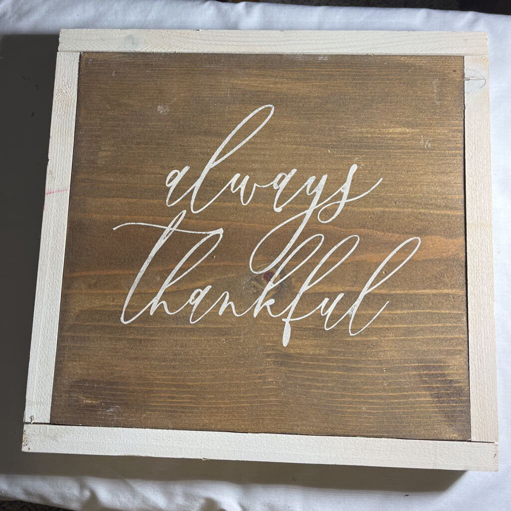Always thankful