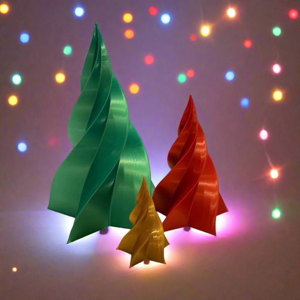3D Christmas Tree - Set of 3 Gn/Rd/Gld #3