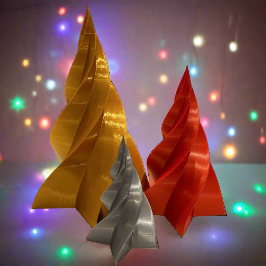 3d Christmas Tree Set of 3 G,R,S