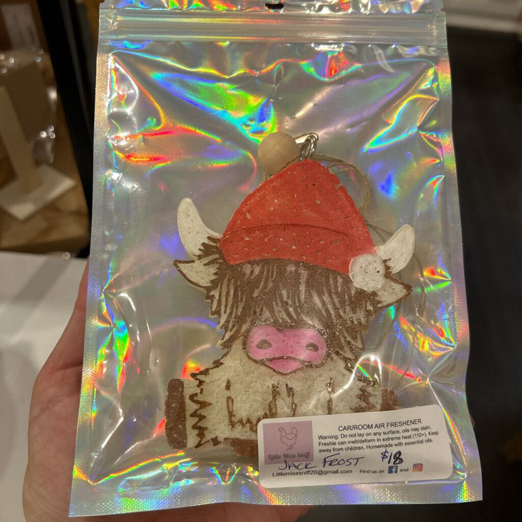 Xmas- Highland Cow Car Freshie-JF