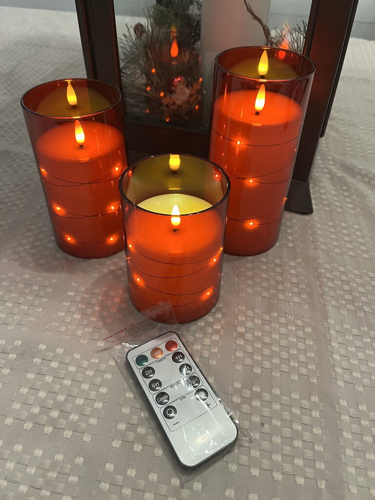 Candle with lights 4in