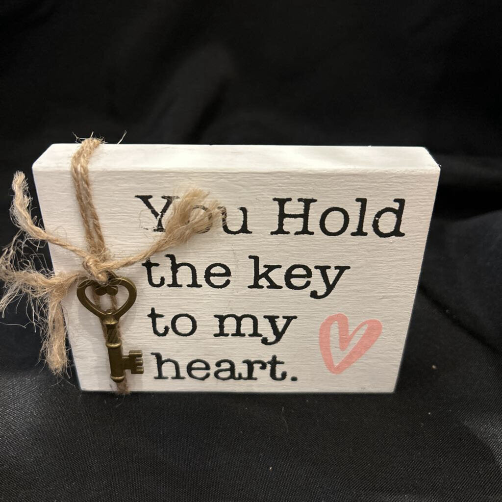 wood ornament hold the key