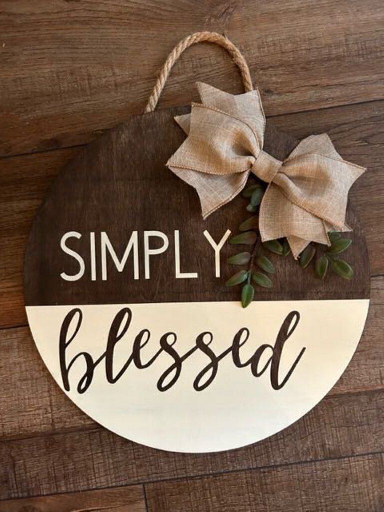 Simply Blessed RD Sign