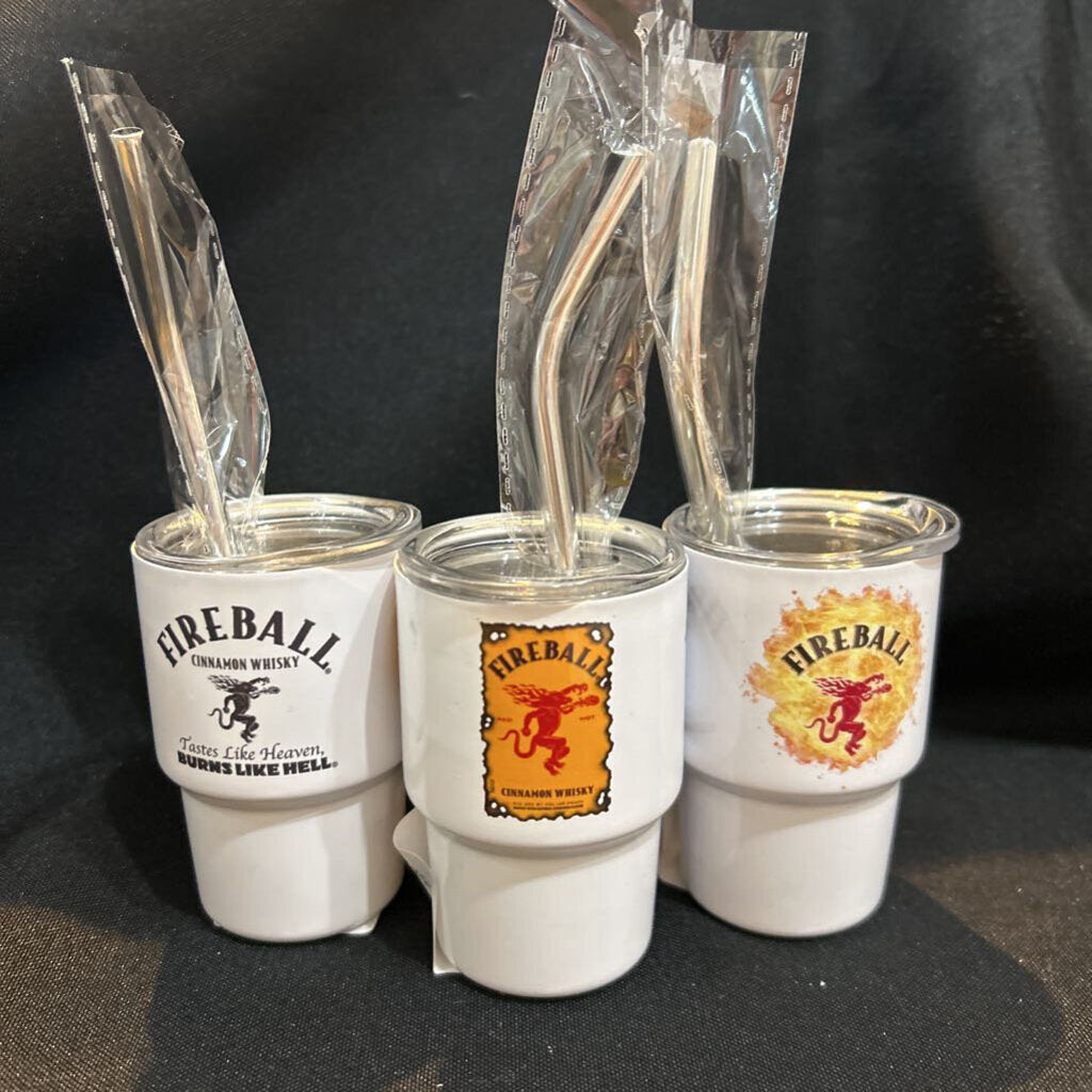 Fireball 3 logo 3oz tumbler