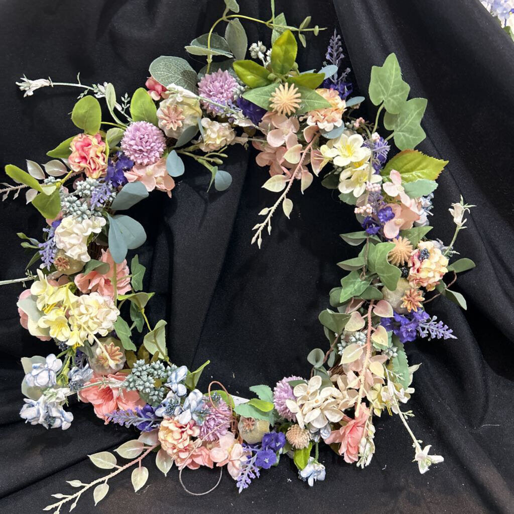 Floral Pastel 12in Wreath #7