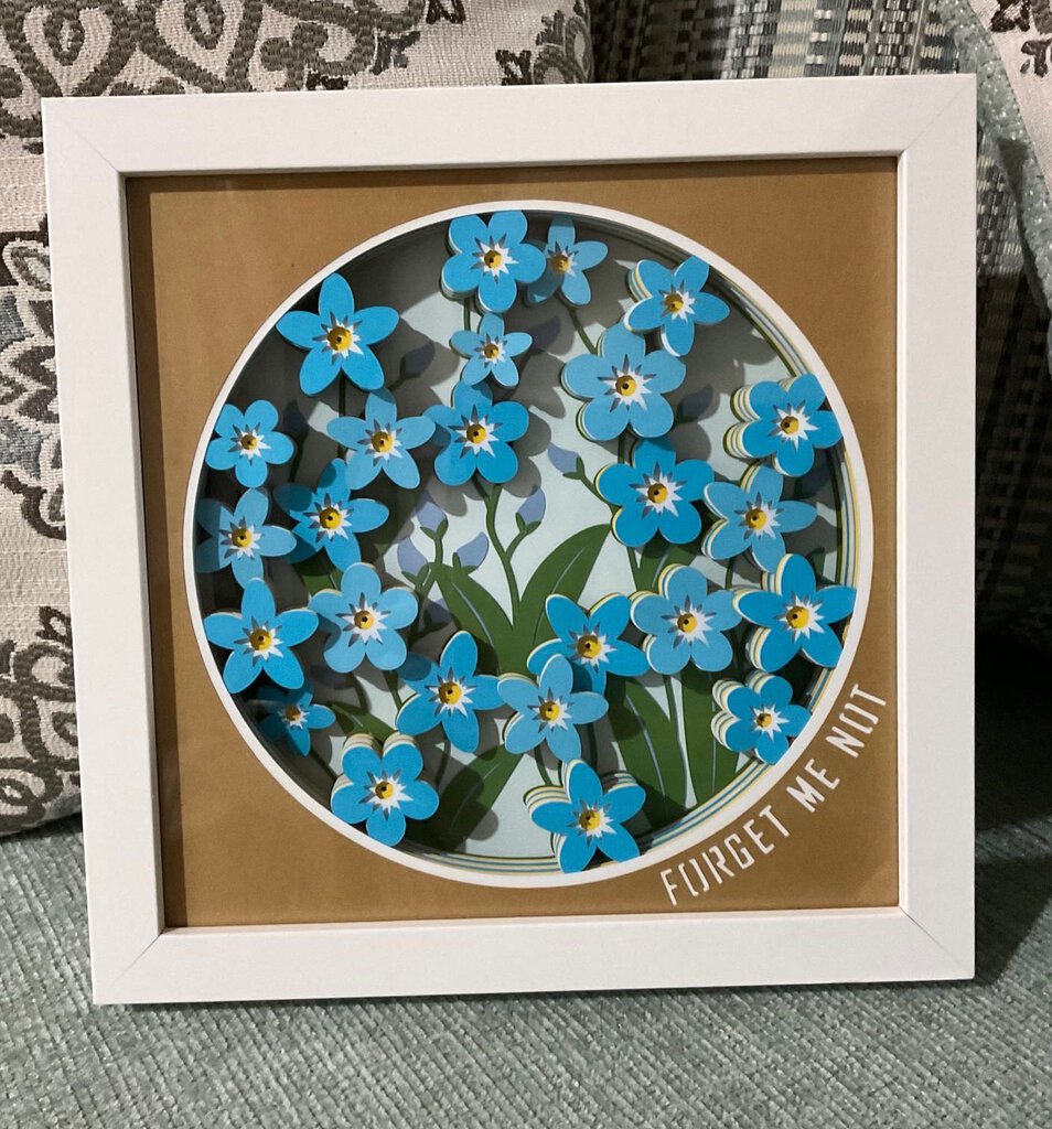 Forget-Me-Not Shadowbox