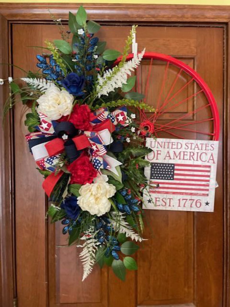 Patriot wheel wreath