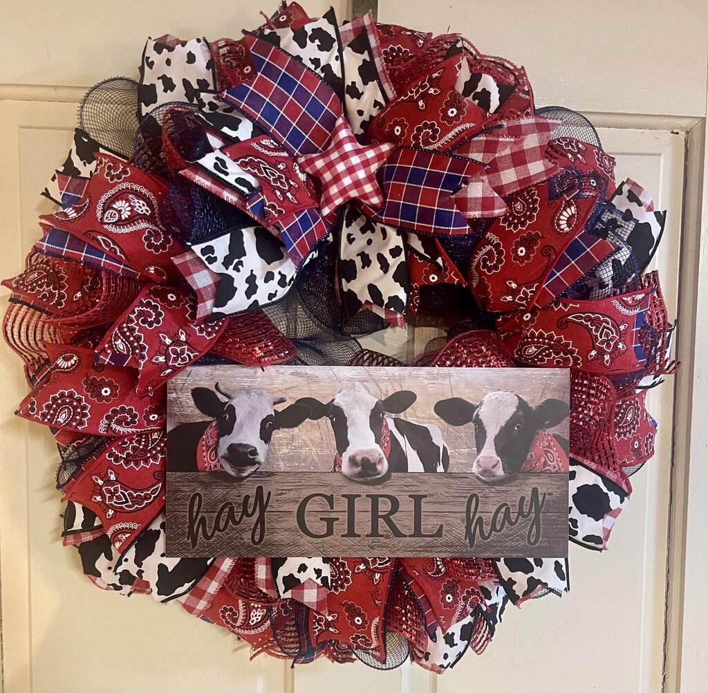 Hay girl hay wreath