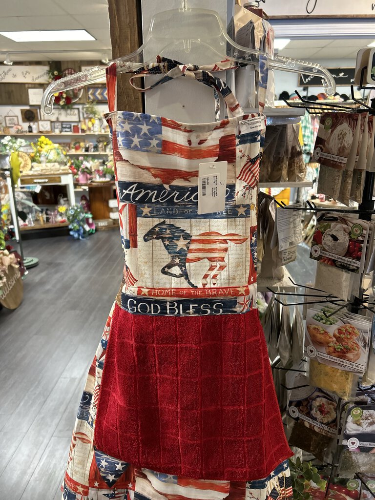 Full Apron Patriotic w/towel