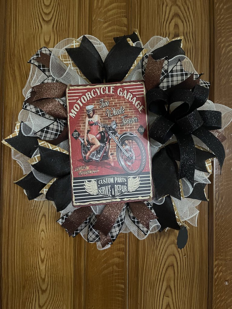 Vintage Motorcycle wreath