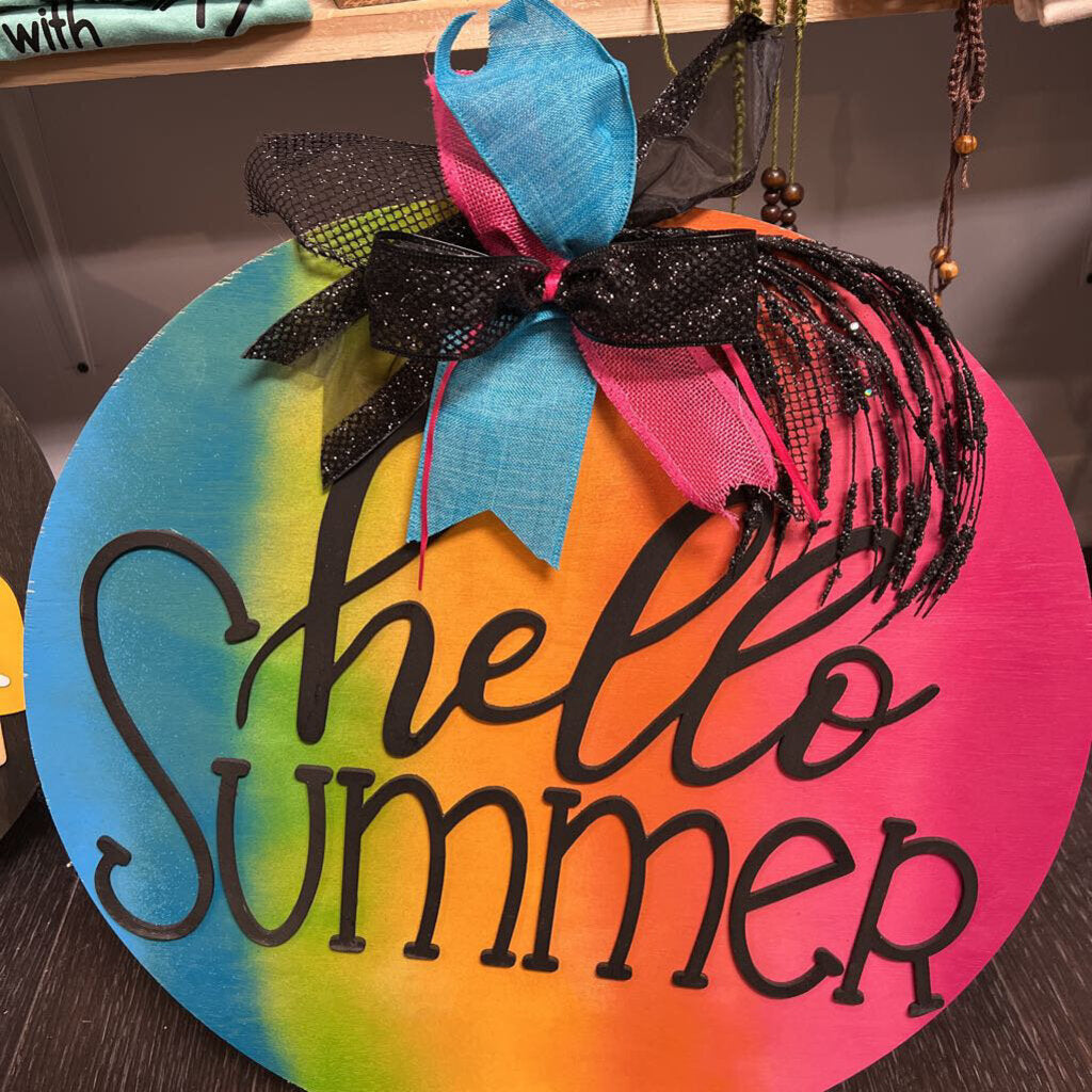 hello summer ombre round (18in)