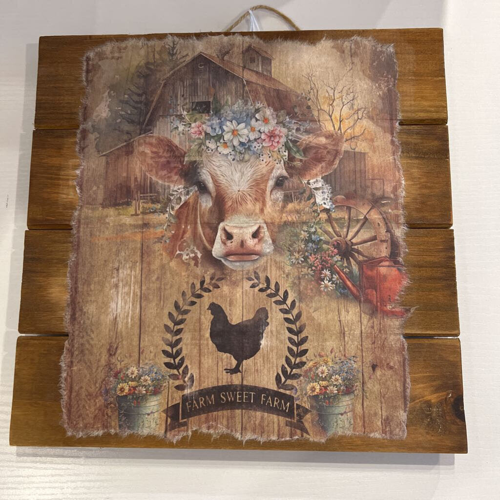 Wood Deco LG Cow Farm