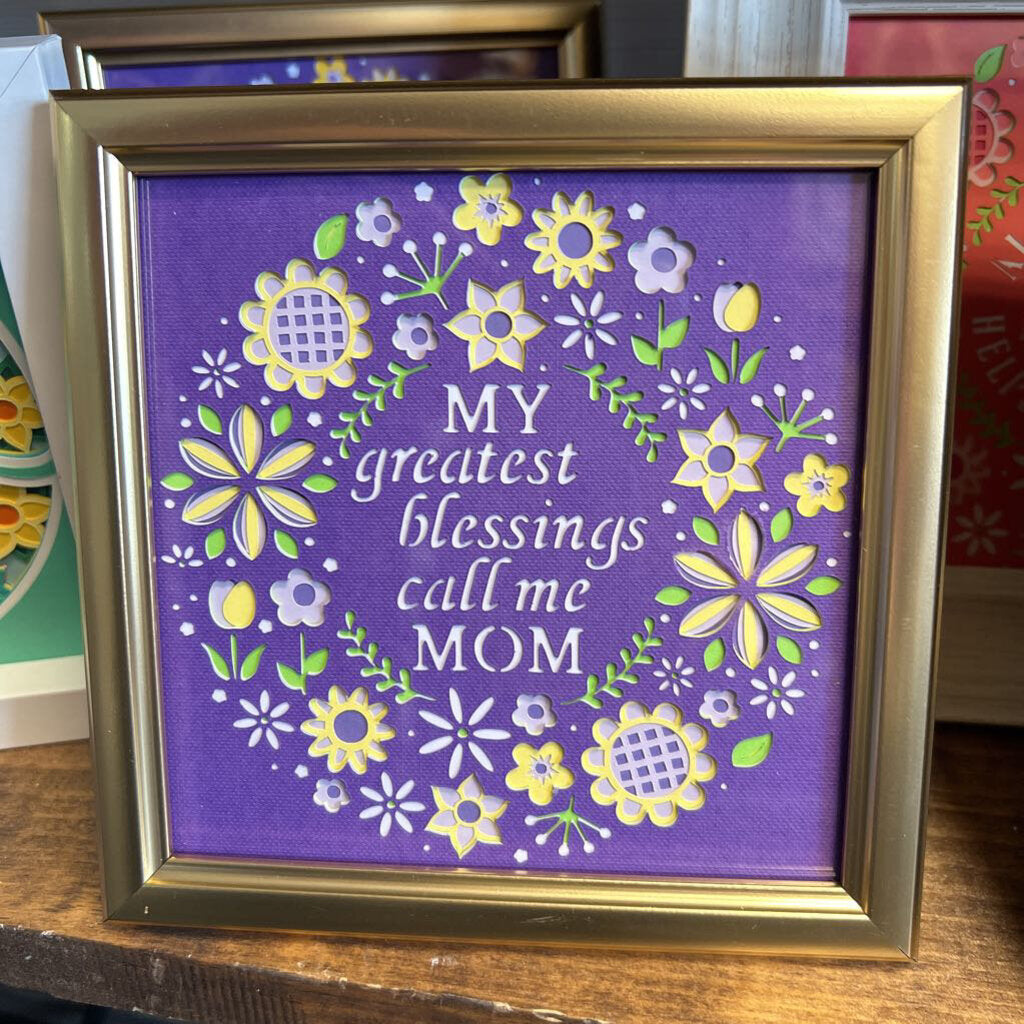 Greatest Blessings Purple, gold frame