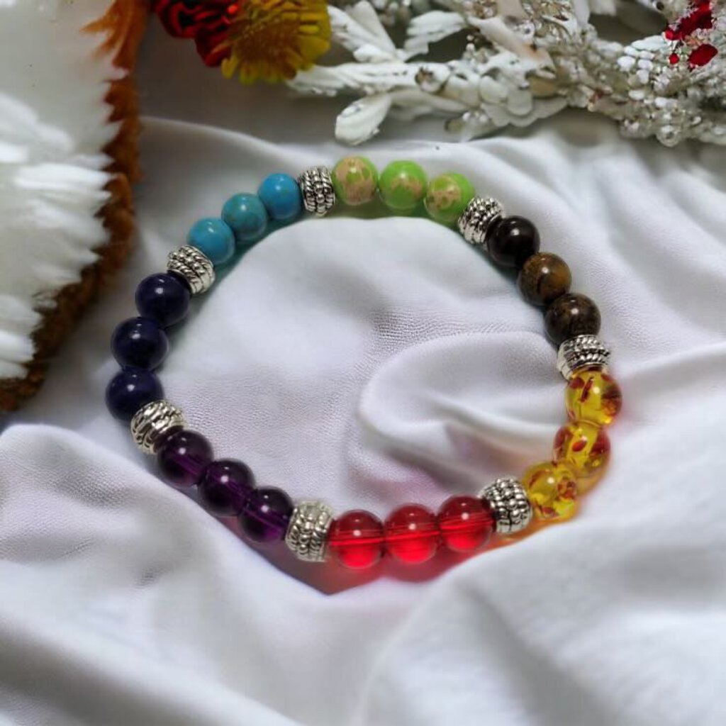 MJ Shakra Bracelet w/Silver Beads