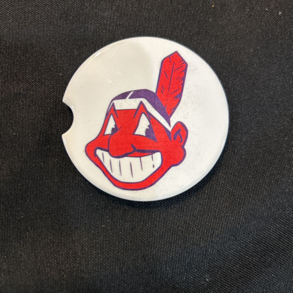 Indians Wahoo Ceramic Car Coaster