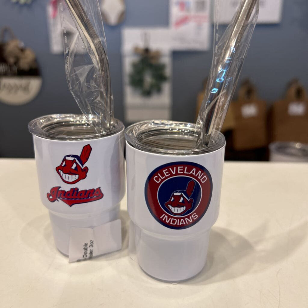 Indians Circle Tumbler 3oz mini shot