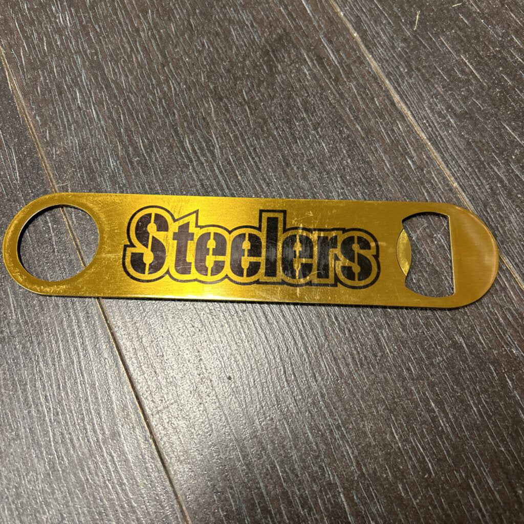 Steelers Gold Bottle Opener w/Magnet