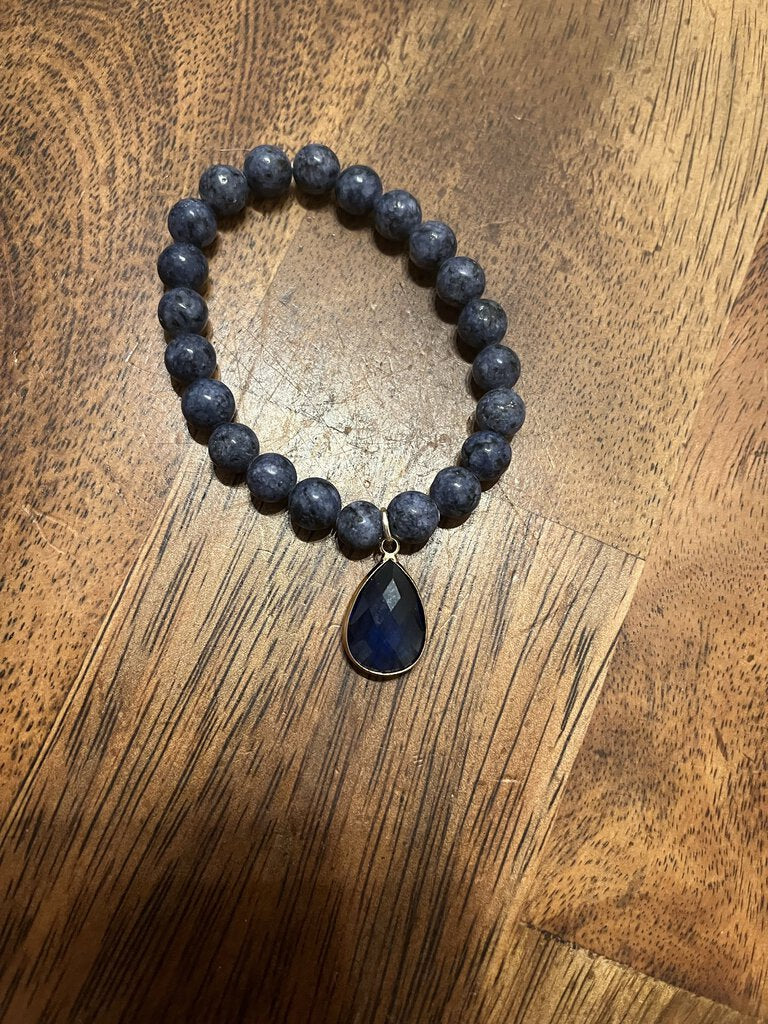 MJ Blue Kyanite Bracelet w/Stone Blue Charm
