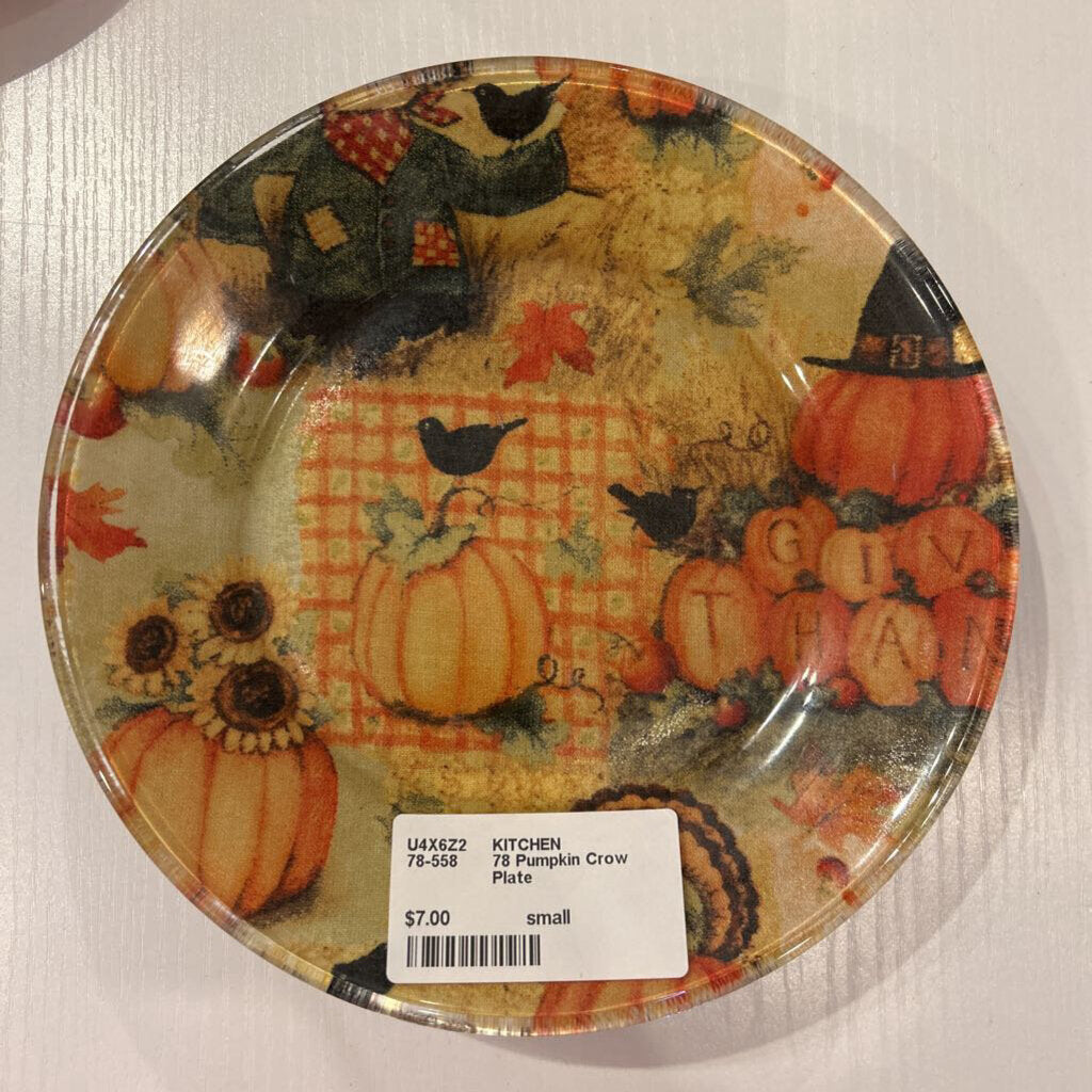 Pumpkin Crow Plate