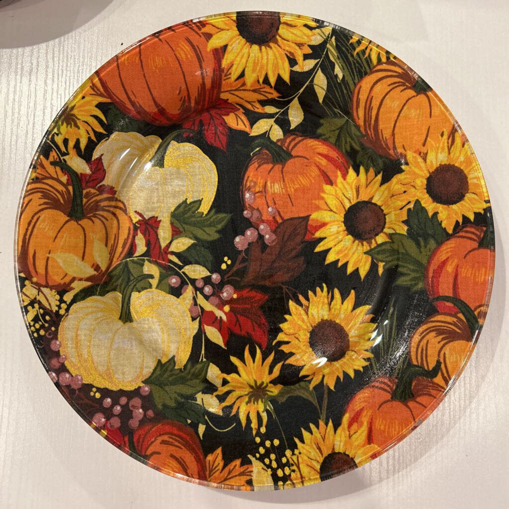Sunflower Pumpkins Plate
