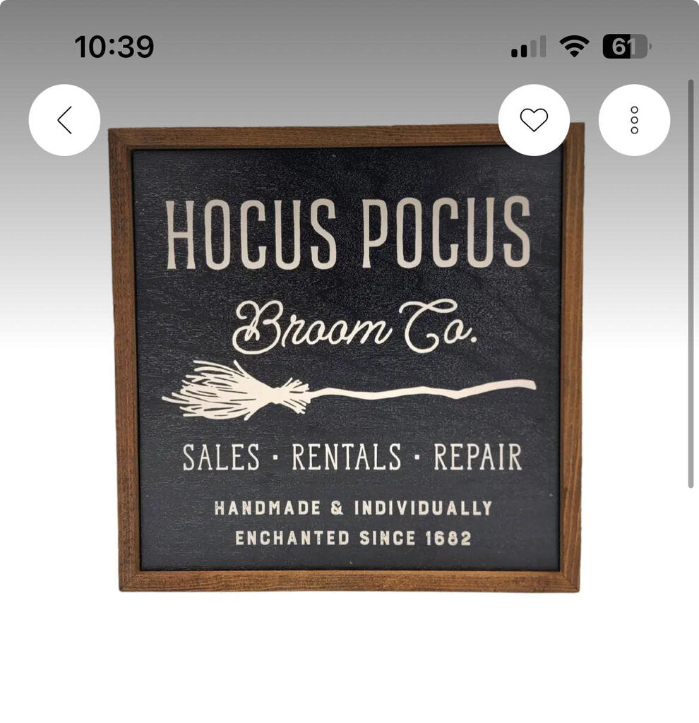 Hocus Pocus Broom Co Sign