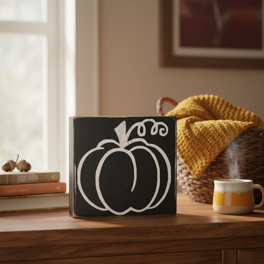 Pumpkin 5in Block Black