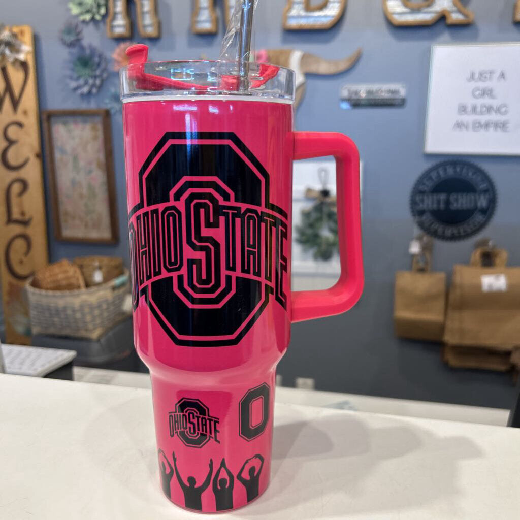 OSU Neon Pink 40oz Tumbler