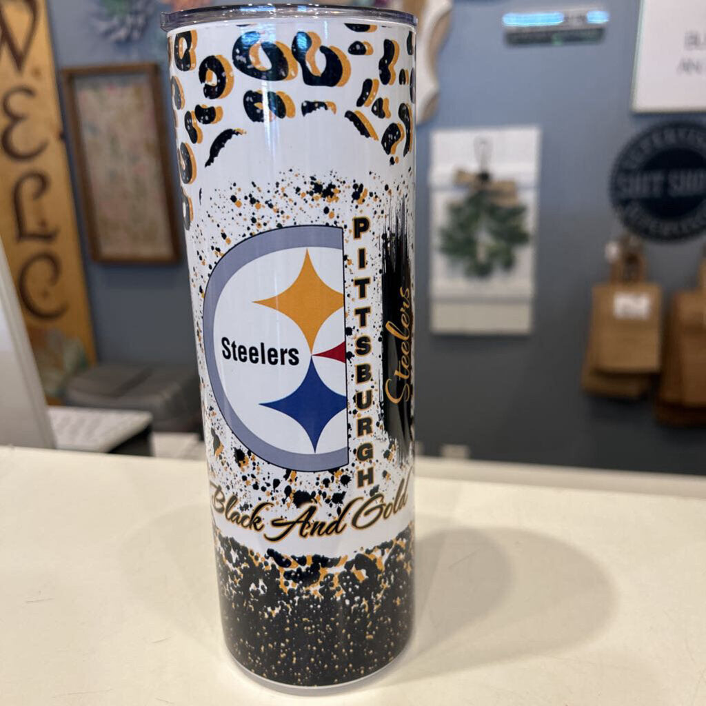 Steelers Leopard 20oz Tumbler