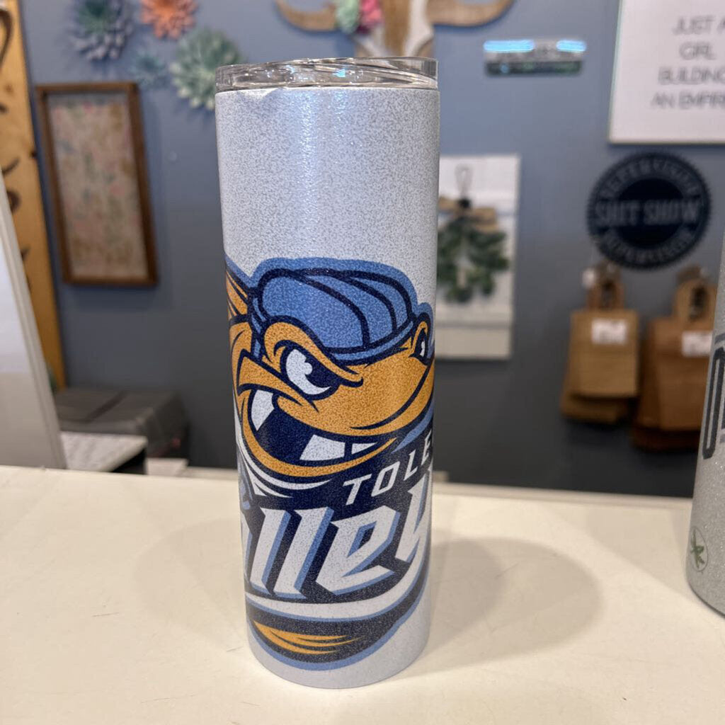 Spike LG Wh Glitter 20oz Tumbler