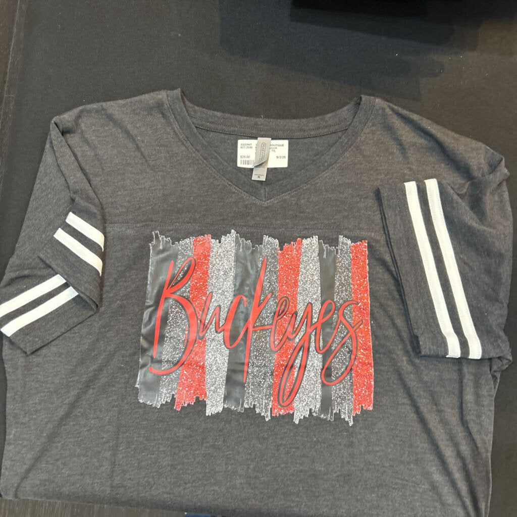 Buckeye Splash V-Neck SS, TS, Black