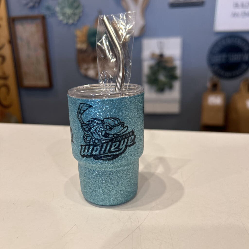 Walleye Spike Blk Blu Glitter 3oz Shot