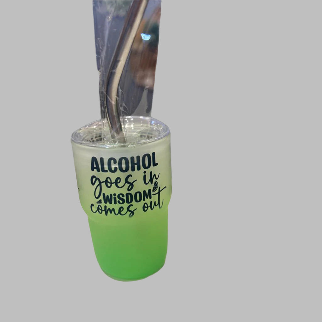 Alcohol Wisdom Frosted Green 3oz Shot