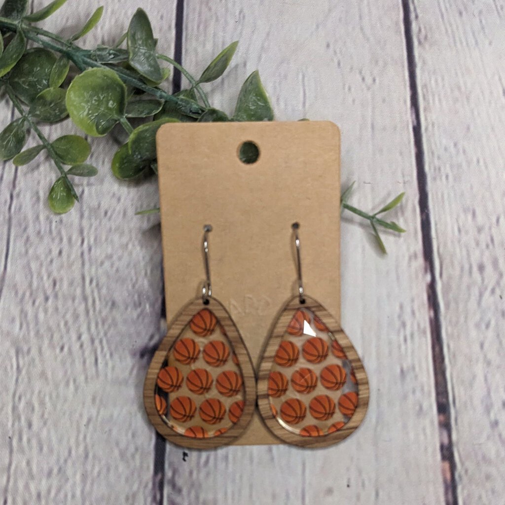 Basketball Drop Earrings