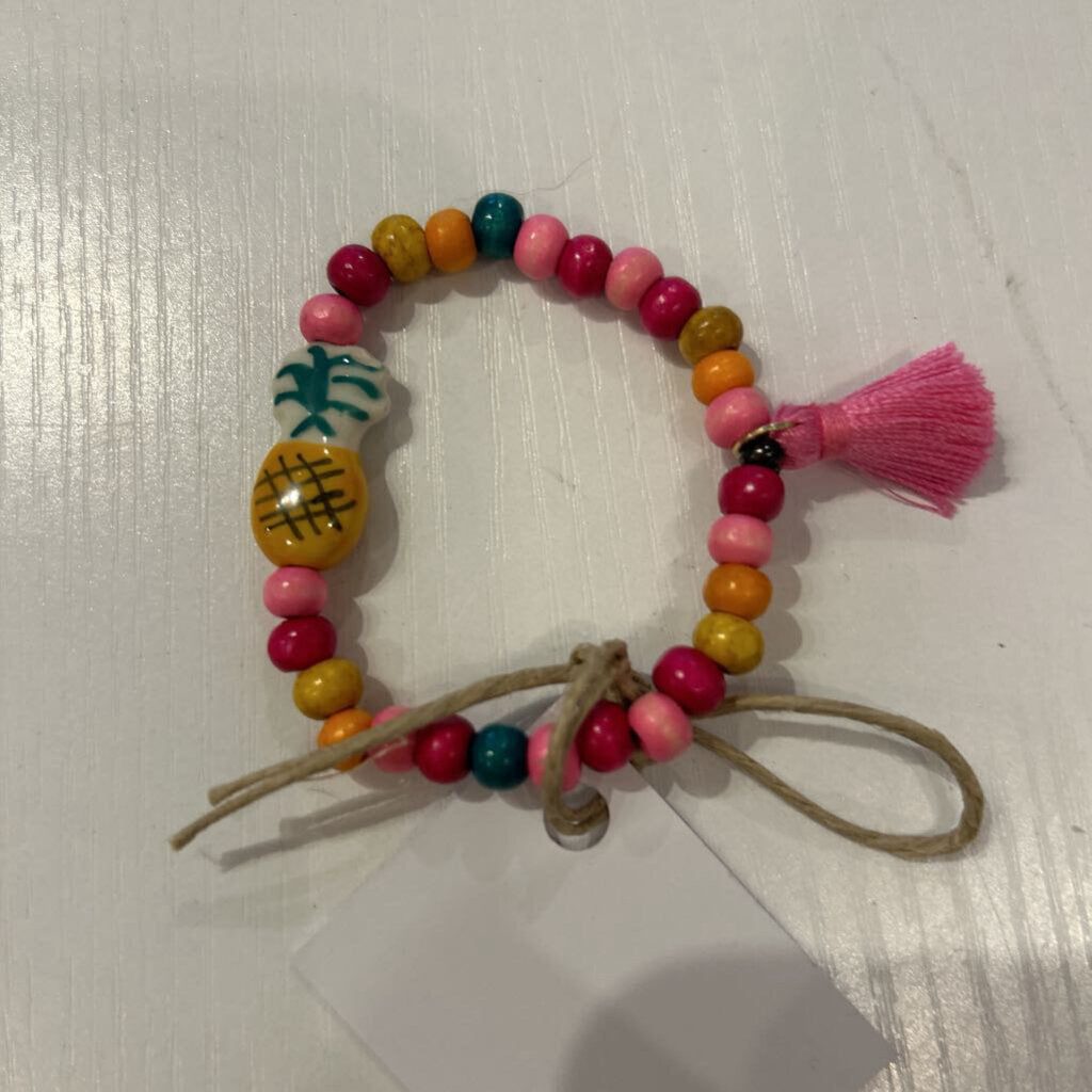 Kids single beaded with pineapple bracelet