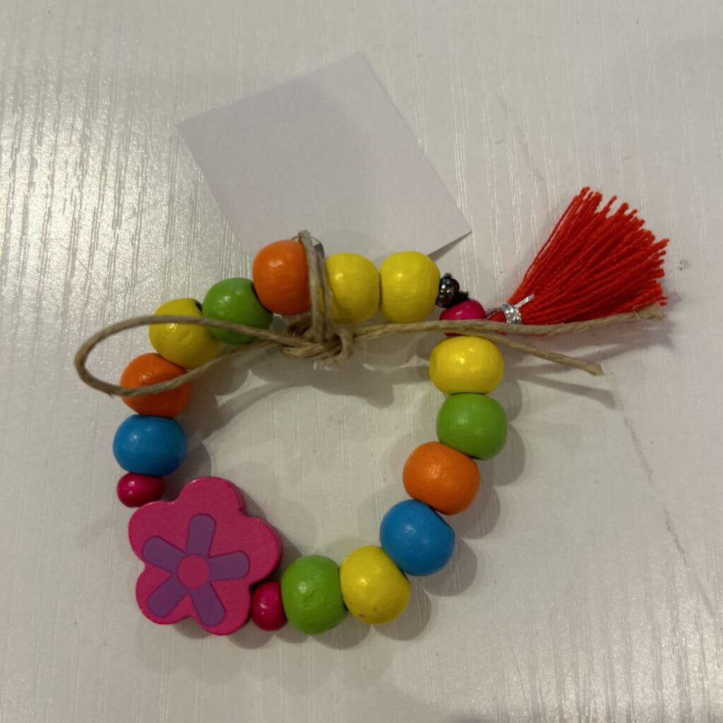 Kids single beaded with flower bracelet