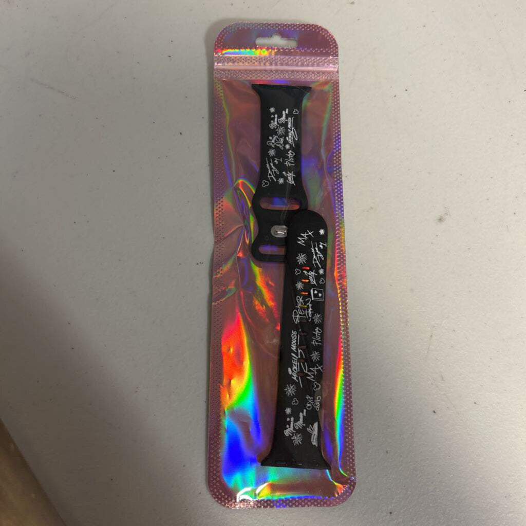 Disney Signature Engraved Apple Watch Band Black