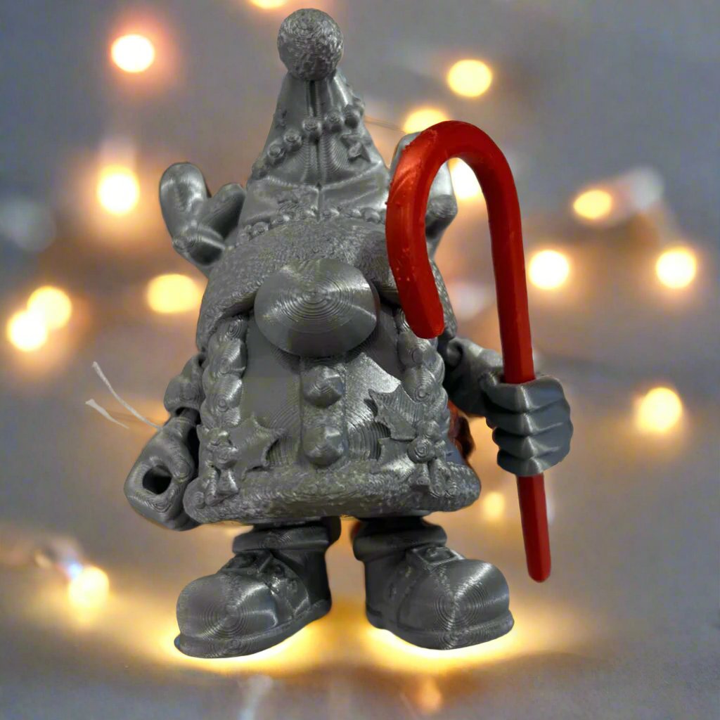 Christmas Gnome - Girl Gray \Candy Cane