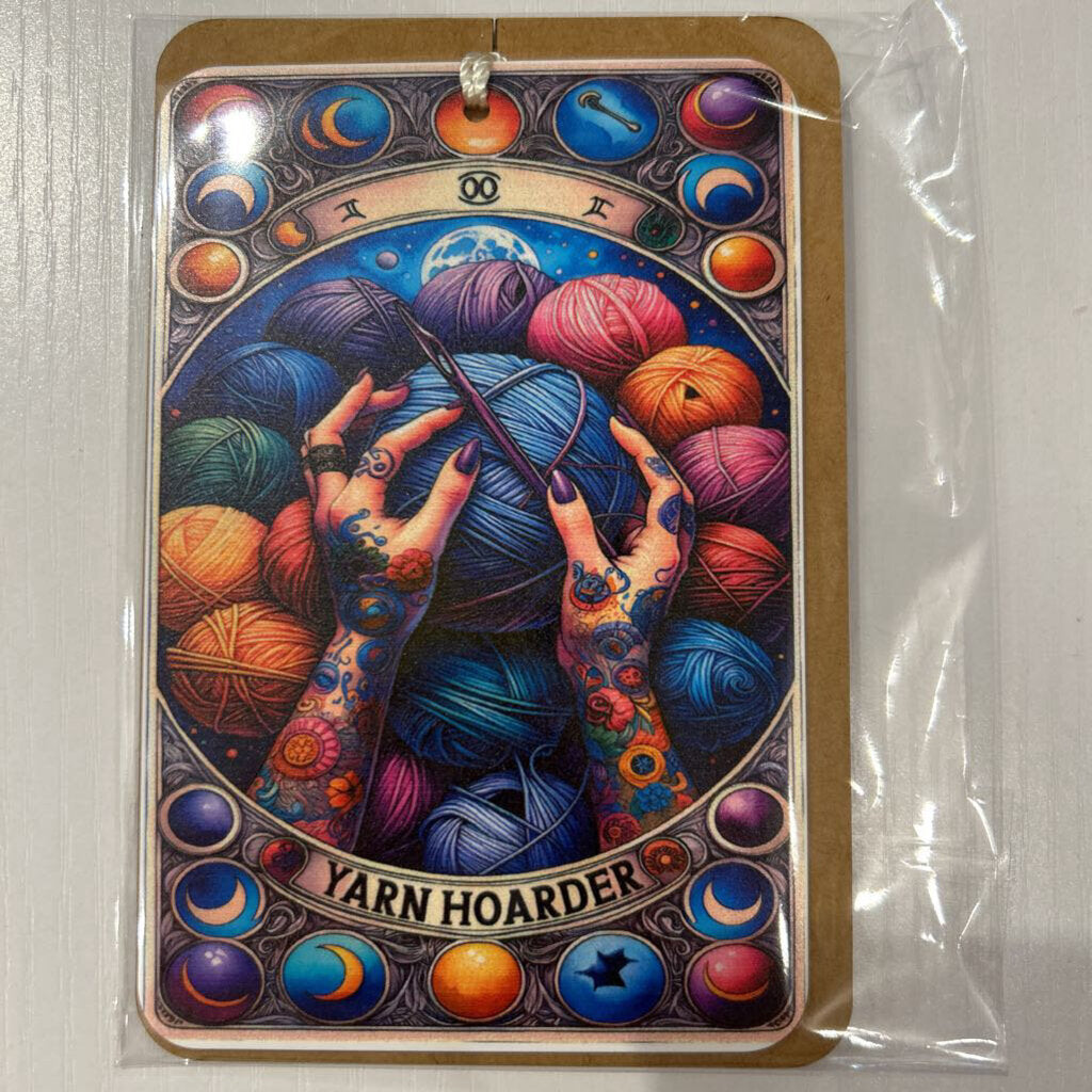 The Yarn Hoarder Acrylic Card Bookmark
