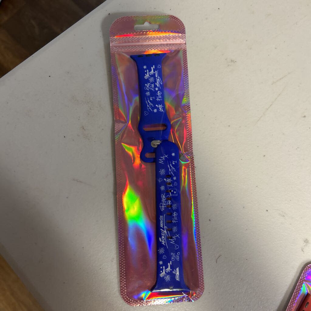 Disney Signature Engraved Apple Watch Band Dark Blue